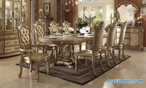 Compre Muebles de Comedor Hechos a Mano con Acabado Marrón, Muebles de Comedor Personalizados en Madera de Teca Sólida, Muebles de Comedor para 8 Personas en Oferta en el Reino Unido - Product Image 3