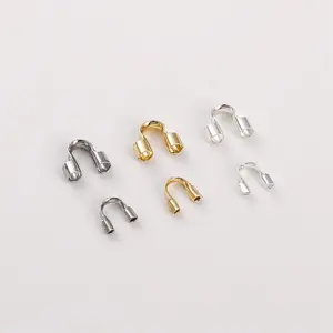 14 Karat Gold U-Form Hufeisens chnalle Schnalle Schnalle Halskette Armband Perlen Stahldraht hand gefertigt DIY Zubehör