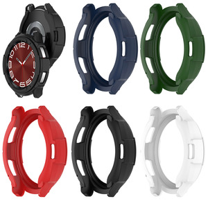 ShanHai étui + <span class=keywords><strong>lunette</strong></span> pour samsung galaxy watch 6 classique 47mm 43mm étui <span class=keywords><strong>souple</strong></span> en TPU protecteur <span class=keywords><strong>de</strong></span> <span class=keywords><strong>lunette</strong></span> en métal pare-chocs pour watch6 classic - Product Image 3