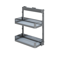 ARTSTEEL Panier latéral coulissant moderne et écologique à 2 niveaux, 200 mm, glissière silencieuse, multifonction, pour armoire étroite, rangement de cuisine