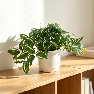 Plante artificielle en pot, plante grimpante de jade, décoration d'intérieur, verdure décorative avec pot, 17 pouces, en tissu - Product Image 4
