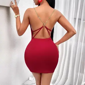 Summer Women Clothes Bodycon Dress Slim Backless Casual Dresses Sexy Short
