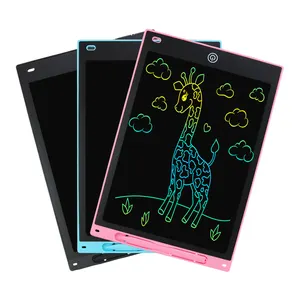 شاشة ملونة للكتابة الإلكترونية مقاس 10 و 12 بوصة ، لوحة مذكرات lcd للأطفال قابلة للمسح ،