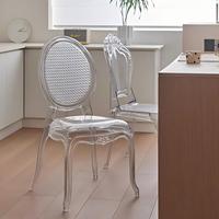 Nouvelle conception 2026 – Magnifique chaise de fête d'extérieur empilable en acrylique, chaise de mariage transparente de luxe de style européen, chaise trône transparente