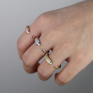 Promosyon açık yılan yüzük mikro açacağı Cz avrupa abd Tendy kadınlar parmak takı - Product Image 4