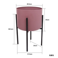 Rak bunga besi tempa logam sederhana Modern rak Pot dekoratif dalam ruangan ruang tamu balkon gaya Panel kayu untuk furnitur