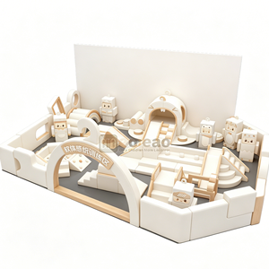 Parque Sensorial Comercial de Madera Pequeño, Minimalista, con Bloques Suaves y Tobogán, para Centros de Entrenamiento de Educación Temprana Independiente - Product Image 2