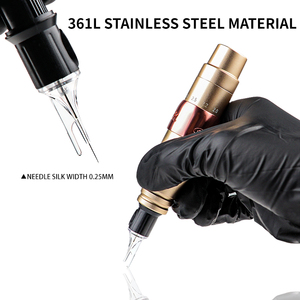 WENYU 10個使い捨てタトゥーカートリッジニードル316Lステンレススチール0.25mm直径パーマネントメイクPMUマシンニードル1RL - Product Image 3