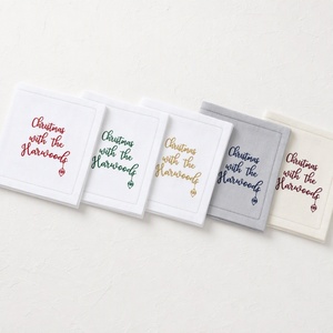 Napperons et serviettes en lin 100% brodés à la main pour Noël, idéaux pour hôtels, festivals et banquets (vente en gros) - Product Image 5