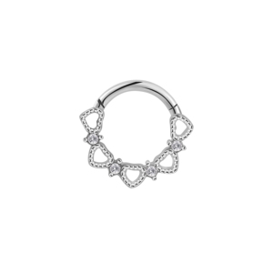 Gioielli per il Corpo in Acciaio Inossidabile all'Ingrosso, Clicker Septum con Diamanti e Zirconi per Piercing al Naso e alle Orecchie, Ideali per Regali di Matrimonio - Product Image 4