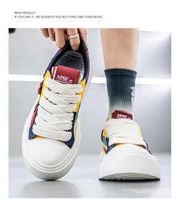 Chaussures de sport à plateforme rehaussante en maille respirante de haute qualité en gros, antidérapantes, confortables, chaussures décontractées pour hommes - Product Image 5