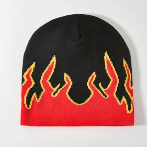 Flame Knitted <b>Hat</b> Male Hip Hop Street Pullover <b>Hat</b> Outdoor Warm Jacquard Cold <b>Hat</b> - Product Image 4