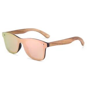 2020 New Fashion uv400 trendy bamboo polarized mens women wooden sunglasses