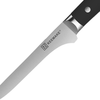 Couteau à désosser Keemake 5,5 pouces, ultra-affûté, en acier inoxydable allemand, couteau de cuisine à fileter au laser, manche ABS, ambidextre, finition brossée