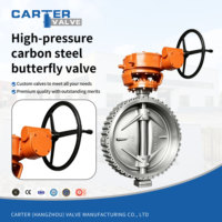 Válvula de Mariposa de Acero al Carbono de Alta Presión WCB con Brida RF Eléctrica Exd, Asiento Metálico Triple Offset para Vapor, Agua, Petróleo y Gas ANSI