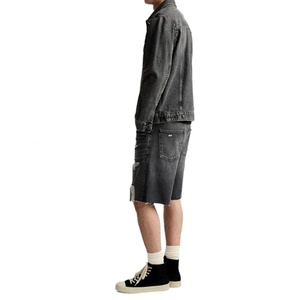 Vintage Streetwear Ripped Men's Jort Casual Jorts Customized Logo - Product Image 5