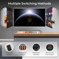 Conmutador KVM de 16 Puertos ODM HDMI 4K 30Hz Compatible con Escaneo Automático EDID USB 2.0 Tecla de Acceso Rápido Control IP RS232 para Gestión de Múltiples Servidores