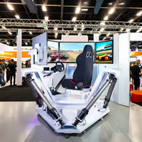 Máquina de Realidad Virtual Inmersiva con Simulador de Carreras de Autos de 6DOF y Tres Pantallas, Operada por Monedas, Venta al por Mayor de Fábrica