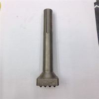 Ciseau à marteler électrique Max en acier à haute teneur en carbone, tête carrée, 16 dents, ciseau à sculpter pour le sol, avec manche en acier pour la maçonnerie