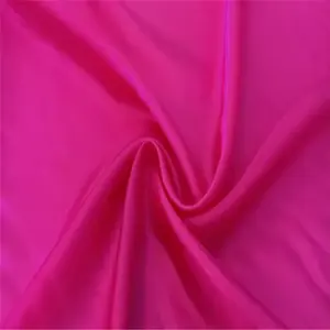 Lisse Prix Compétitif Grande Qualité Belles Couleurs Unies Confortable Tissu Habotai en Soie pour Vêtements