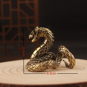 Figura Decorativa de Dragón Serpiente, Dragón Negro del Zodiaco, Figura Decorativa para Escritorio, Mascota de Té - Product Image 1