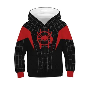 Wholesale Digital Print Design Custom Men Hip Hop Sportswear Tops Venom Spiderman Oversize Sweatshirts Hoodies