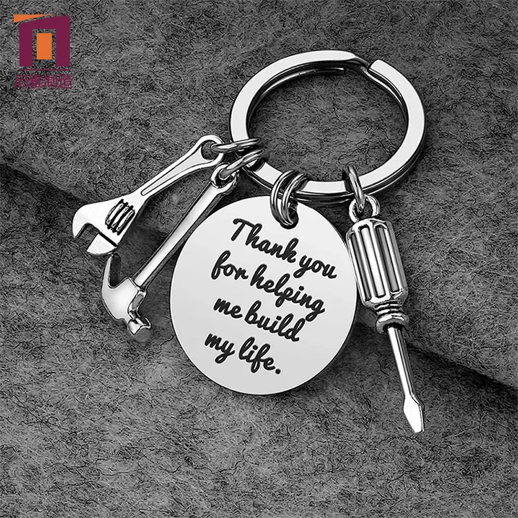 Souvenir Friendship Keychain Drive Safe I Love You Keyring For Boyfriend Birthday Gift Metal Custom Promotional Keychains