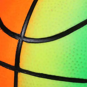 9 pollici palla sportiva su misura arcobaleno basket all'ingrosso all'ingrosso pvc giocattoli colorati palla da basket