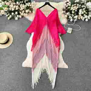 Dropshipping manga larga Slim Unique Fish Miss cuello en V Vestido de manga farol-Muestra tu estilo <span class=keywords><strong>con</strong></span> <span class=keywords><strong>gracia</strong></span> y elegancia vestidos - Product Image 2