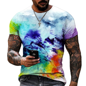 Nueva Camiseta 3D de Poliéster de Buena Calidad, Estilo Casual con Arte Abstracto para Hombre <span class=keywords><strong>Joven</strong></span>, Manga Corta, 180g, Tallas Grandes S-5XL - Product Image 4
