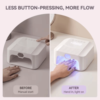 Nouvelle Lampe à Ongles Professionnelle 2-en-1 à Double Couche 2026 pour Séchage d'un Seul Doigt et de Toute la Main, Idéale pour Salons de Manucure JS01