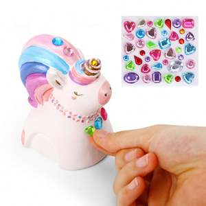 Niet-Giftige Diy Kleuring Gips Eenhoorn Schilderij Kit Acryl Tekening Creatieve 3d Speelgoed Set Met Borstel - Product Image 4