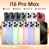 Le smartphone mobile I16 Pro Max 2025 le plus vendu, 16 Go + 1 To, écran LCD