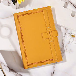 Venta caliente Plan <span class=keywords><strong>de</strong></span> negocios Cuaderno <span class=keywords><strong>de</strong></span> cuero PU Bloc <span class=keywords><strong>de</strong></span> notas A5 Empresa logotipo personalizado retro cuaderno grueso Juego <span class=keywords><strong>de</strong></span> regalo Papelería escolar - Product Image 5