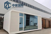 Maison-capsule intelligente Zhongchen avec système de contrôle intelligent, chambre d'hôtel modulaire préfabriquée en conteneur pour le glamping