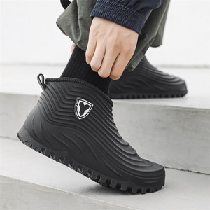 Scarpe <span class=keywords><strong>da</strong></span> <span class=keywords><strong>Pioggia</strong></span> <span class=keywords><strong>da</strong></span> Uomo, Trendy Stivaletti Impermeabili in Gomma, Antiscivolo, <span class=keywords><strong>Stivali</strong></span> <span class=keywords><strong>da</strong></span> <span class=keywords><strong>Pioggia</strong></span> Corti in Gomma per Uomo - Product Image 3