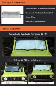 Parasol de Aluminio Plateado para Parabrisas, Tamaños Personalizados para Suzuki Jimny JB64 JB74 2019+, Parasol de Aluminio Plateado para Parabrisas - Product Image 3