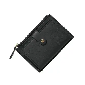Pure color student ultra thin black bank card bag wallet for adult