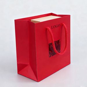 Custom Designed Ribbon Handle <b>Paper</b> <b>Bag</b> for Jewelry Cosmetic & Gift Packaging for <b>Store</b> Promotion Supermarket & Exhibition Use - Product Image 1