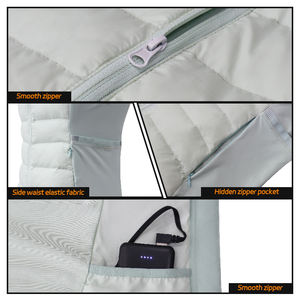 Chaleco calefactable recargable con Banco de energía inteligente USB eléctrico de caza verde para hombre - Product Image 4