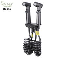 Noir Double Poignée De Poche Shattaf Bidet Douche Pulvérisateur Robinet Ensemble Salle De Bains Main Pulvérisation Ablution Shattaf Toilette Bidet Robinet A102