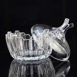 Pot En Verre chine Usine 0.6kg <span class=keywords><strong>Cristal</strong></span> Belle Verre Sucre Conteneur De Stockage Et Pot À Bonbons Avec Couvercle - Product Image 5