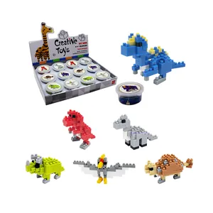 YIRUN plastik 3d dinozor modeli yapı taşları çocuk eğitici oyuncaklar diy dinozor nano mikro blok oyuncaklar