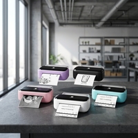 Printer Termal Portabel M03 Nirkabel Mini Saku Printer Foto Mobile Tanpa Tinta Pembuat Stiker untuk Pelajar Belajar Buku Tempel Jurnal