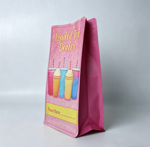 Custom Flat Bottom Bag Energy Tea Powder <strong>Zero</strong> <strong>Sugar</strong> Low Calorie Drink Mix Packaging Moisture Barrier Resealable Pouch WIth Valve - Product Image 4