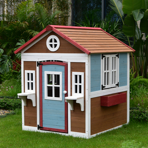 Cabane en bois jardin extérieur arrière-cour fête foraine pour enfants enfants usage domestique vente chaude maison en bois massif pour les enfants à jouer - Product Image 2
