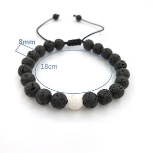 Bracelet en pierre naturelle avec perles de verre colorées pour le soulagement du stress – Vente en gros à prix réduit - Product Image 3