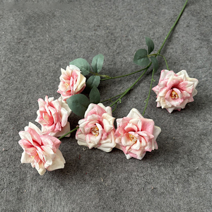 Rose réaliste soie Lotus Roses mariage Table pièce maîtresse Rose Rose lustre suspendu décor pour Noël fête des mères - Product Image 5