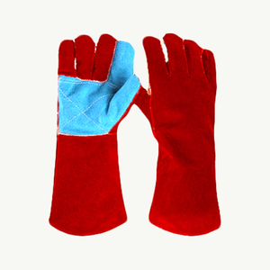 Guantes de Soldadura con Palma Reforzada de Piel de Búfalo y Vacuno, para Soldadura MIG TIG, con Costuras de Kevlar y Puño Doble - Product Image 1
