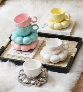 Tazas de Cerámica de Porcelana al por Mayor con Tapas, Tazas Portátiles para Café, Leche, Agua, Cerveza, Regalos de Viaje, Taza con Estampado de Flores Personalizable - Product Image 6